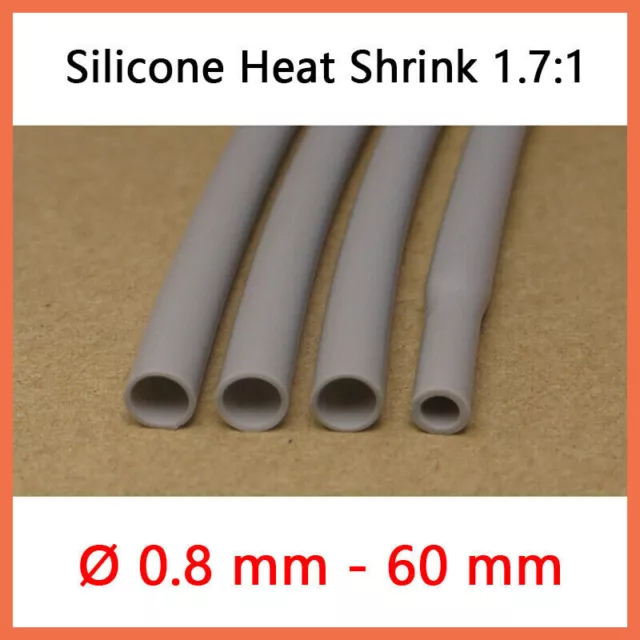 Gray Heat Shrink Tube Sleeve 1.7:1 Heatshrink Tubes Sleeving Wiring Ø0.8 - Ø60mm