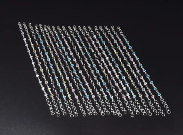 Wholesale 20PC 925 Sterling Silver Peridot Blue Topaz Mix Bracelet Lot H289