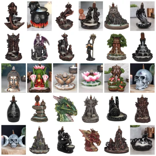 Ceramic Backflow Incense Cone Burner - Smoke Waterfall Fountain Censer Holder