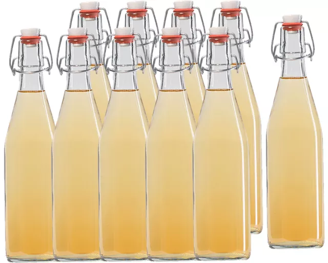 10 Leere Glasflaschen mit Bügelverschluss Bügelflasche 0,5L 500 ml Typ A Flasche