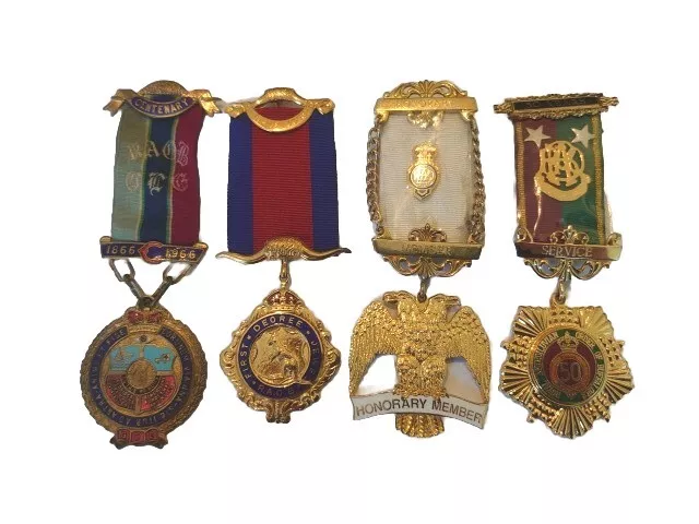 RAOB Masonic Jewels & Medals x4 (Royal Antediluvian Order of Buffaloes) Lot 9