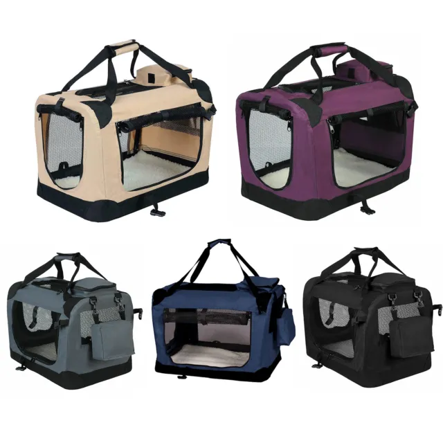 Hundetransportbox Hundetasche hundebox faltbar Auto Transportbox Hundekäfig