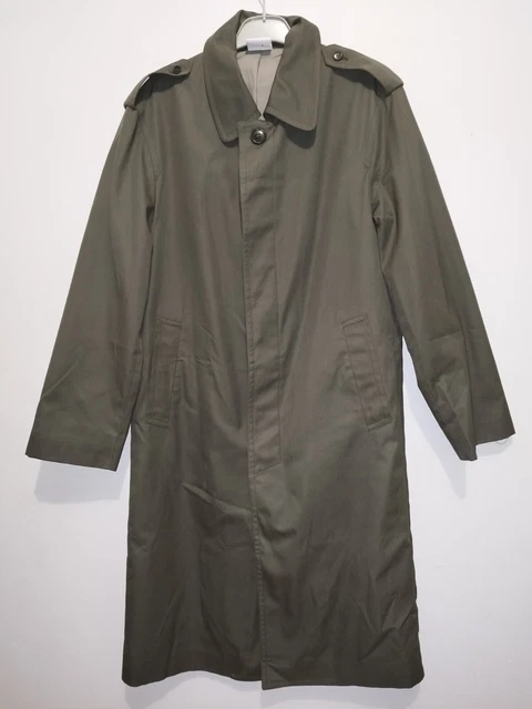 ANCIEN MANTEAU VESTE Gabardine Militaire-J.VEYRIER -84M-année:1992 EUR