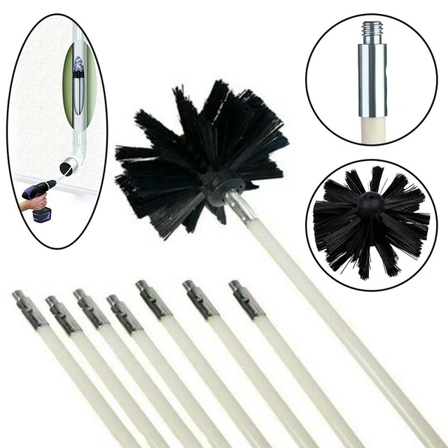 Limpieza Pincel Kit Herramientas Chimenea Chimenea Hornos Limpiador Flexible