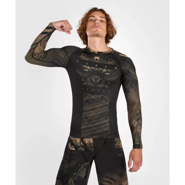 Venum Gorilla Jungle Rash Guard Long Sleeve - Black/Sand