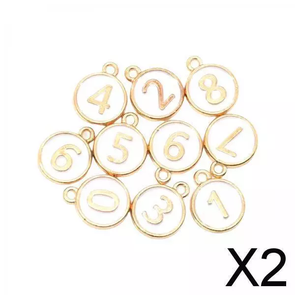 2X Nombre 0-9 Alliage Mixte Charms DIY Craft Art Projects For Women Girl Durable