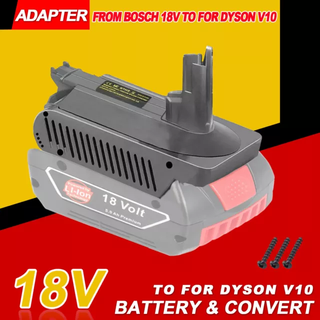 Adapter For Bosch 18V Battery Convert To For Dyson V10 Series Vacuum Cleaner