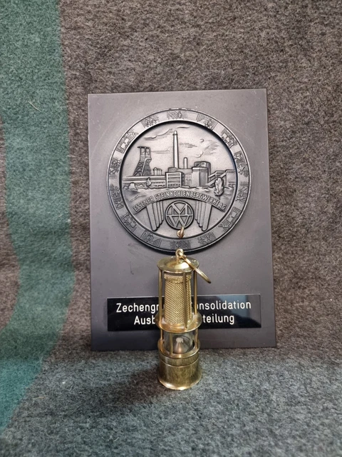 Kleine Deko Grubenlampe mit Schild, Wetterlampe, Steigerlampe, Bergbau