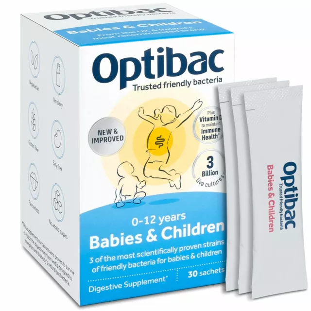 OptiBac Probiotiques pour Bébés & Enfants - 30 Sachet