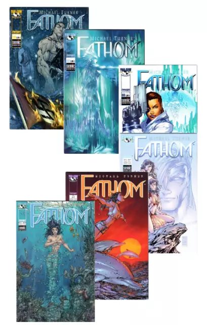 Lot de BD comics TOP COW - FATHOM N° 1A.2.4.9.10 / SEMIC 1999 / C.NEUF