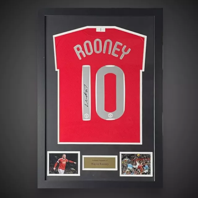 WAYNE ROONEY signed Manchester United 2008 Champions League Framed Shirt £199