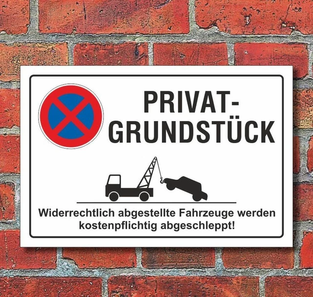 Parkverbot Schild Individuell Gestalten – Alu-Verbund Oder Kunststoff In Verschiedenen Größen (DIN A5 Bis A1)