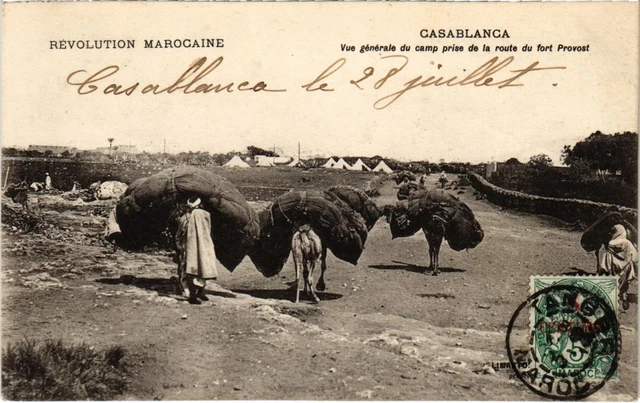 CPA AK MAROC CASABLANCA - Vue generale du camp prise de la route (114689)