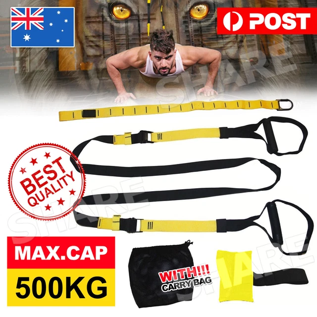 Suspension Trainer Training Straps Body Strength Exercise Fitness Home Gym Kit