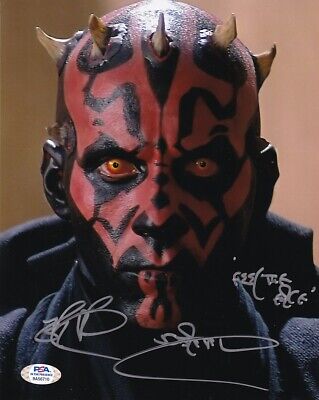 Ray Park signed Star Wars Darth Maul 8x10 photo double inscribed PSA/DNA witness