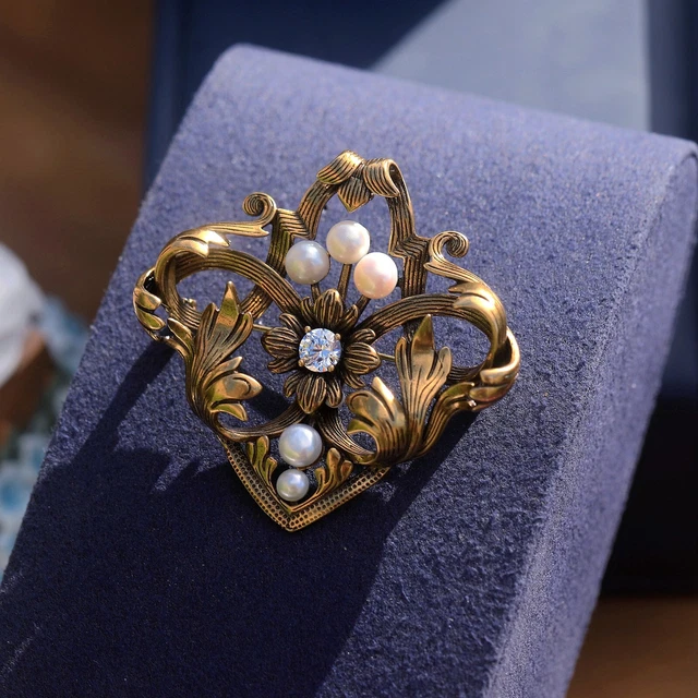 BROCHE ANCIENNE DEUX biches Argenté Art Déco Old brooch Two silver deer Art Dec EUR 65,00 - FR