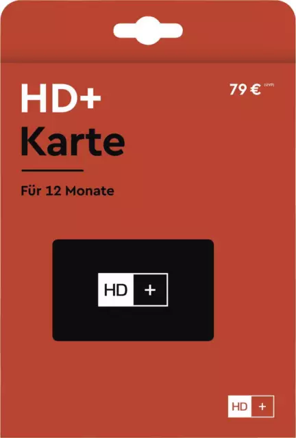 HD+ Karte für 12 Monate Fernsehen in HD-Qualität * Nur für Sat / nur die Karte*