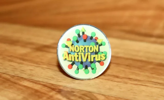 Norton AntiVirus Programm Old Vintage Collectible Promo Pin / Badge