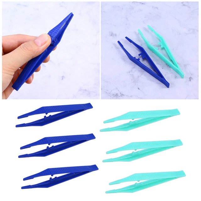 20 piezas pinzas desechables colores de precisión cuentas de plástico para niños pequeños joyería