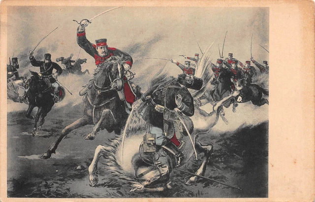 Japanese Russo War Military Army Fighting Cossacks Vintage Postcard (32)