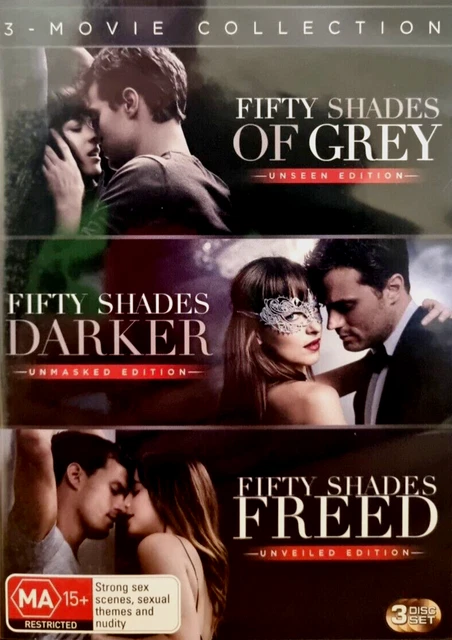 Fifty Shades Of Grey 2 Unmasked Edition FIFTY SHADES OF GREY TRILOGY (DVD) Region 4 PAL - Like New EUR 14,75