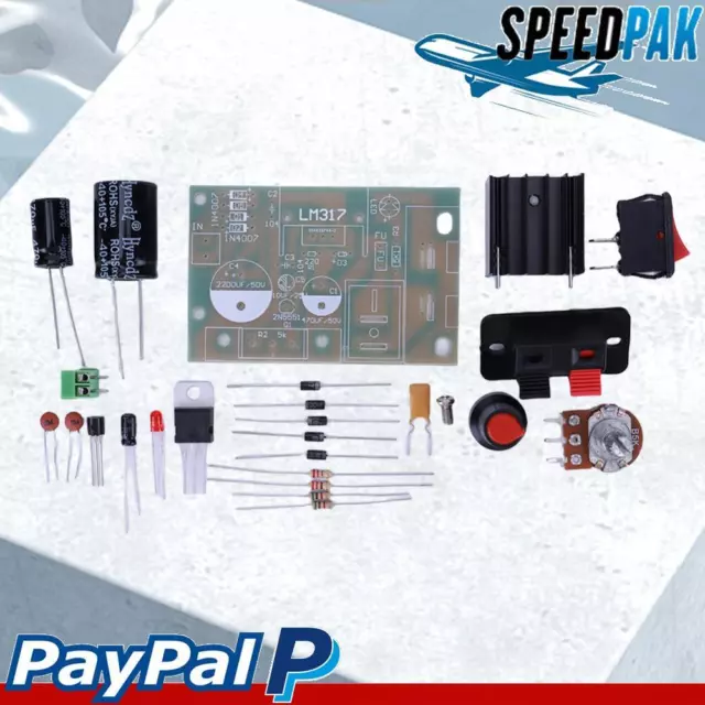 LM317 Adjustable Power Supply Board DIY Kit Useful for School Education Lab