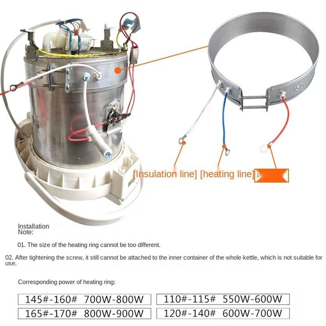 Heizung Ring Dünn Streifen Elektrisch Heißwasser Elektrisch Accessoires