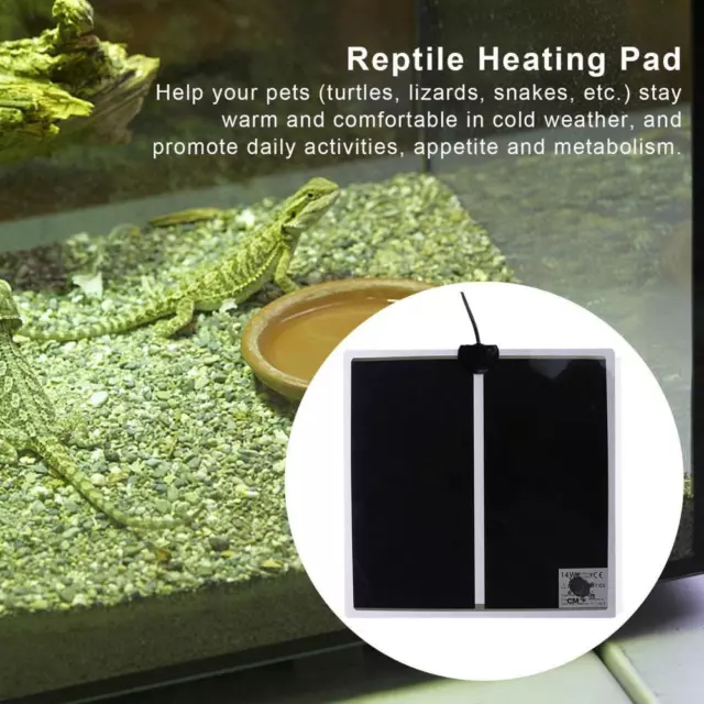 Reptile Pet Electric Heating Pad Heater Heat Mat Warmer Hermit Crab Frog Lizard 2