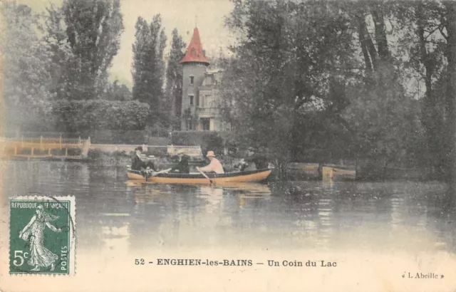 Cpa 95 Enghien Un Coin Du Lac