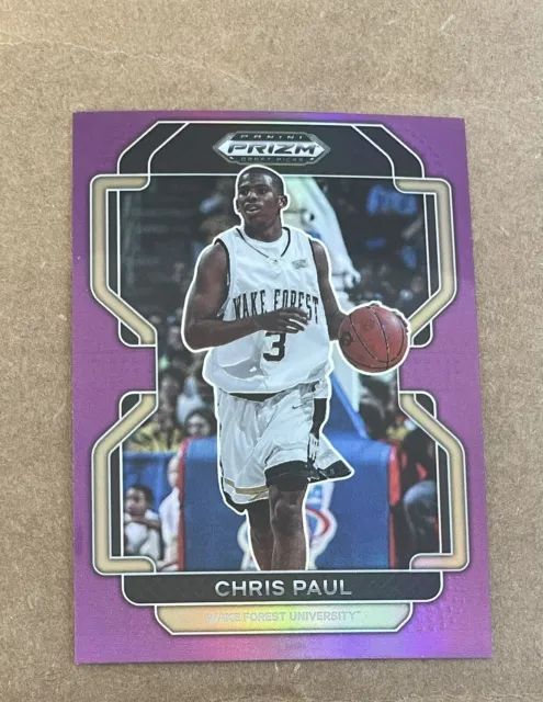 2022-23 Prizm Draft Chris Paul #8 Purple Prizm 49/75 Wake Forest Phoenix Suns