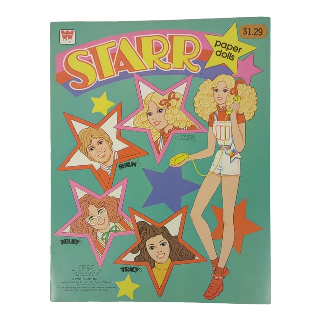 Vintage Starr Paper Dolls In Full Color Uncut Unused 1980 Vintage Starr Paper Dolls In Full Color Uncut Unused 1980