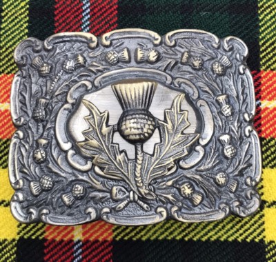 Cardo CC Fibbia Cintura Kilt Scozzese Opaco Ovale Design con Cardo Distintivo Finitura 