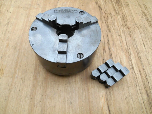 Cushman 5" , 3 Jaw Lathe Chuck , 5340 B , 2 Sets Of Jaws , 1-1/2" - 8  Tpi