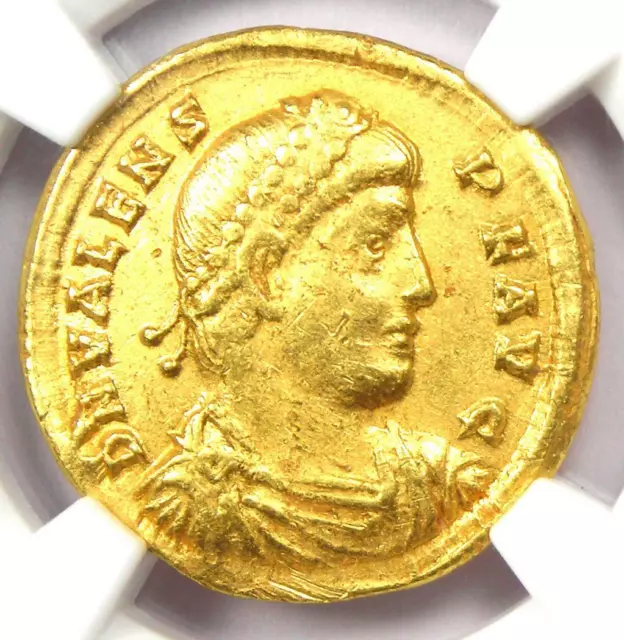 Valens AV Solidus Gold Roman Coin 364-378 AD - Certified NGC Choice XF (EF)