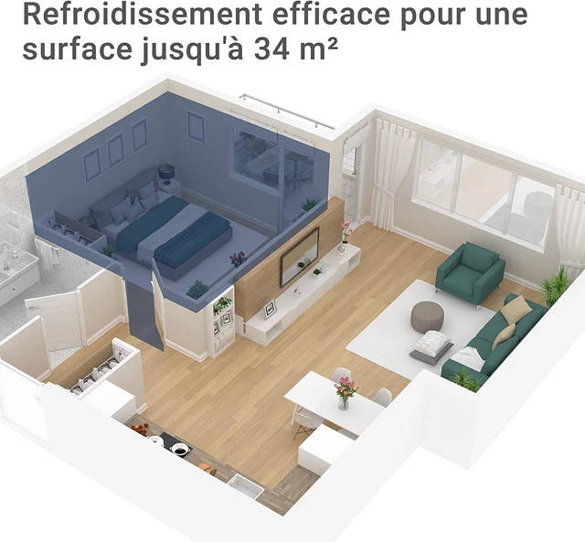 SUNTEC Climatiseur mobile Fresh 9.000 Eco R290 | pour pièces de... 5