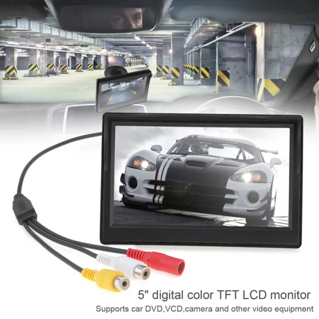 5" Car Truck TFT LCD Monitor Rear View Backup Reverse Parking Camera DVD Display