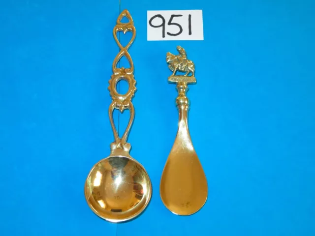 Pair of Solid Brass Spoons. Collectible & Decorative. Great Offer!!