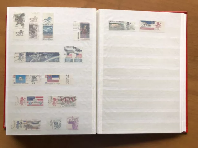 USA: kleines Lot Bogenränder/Zip-Anhänger, gestempelt (Versand der Briefmarken)