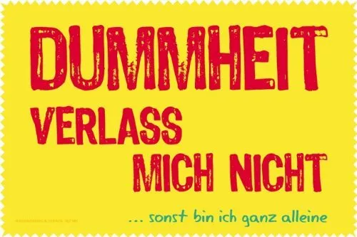 Microfasertuch / Laptoptuch "Dummheit" Rannenberg und Friends 20x30cm | NEU