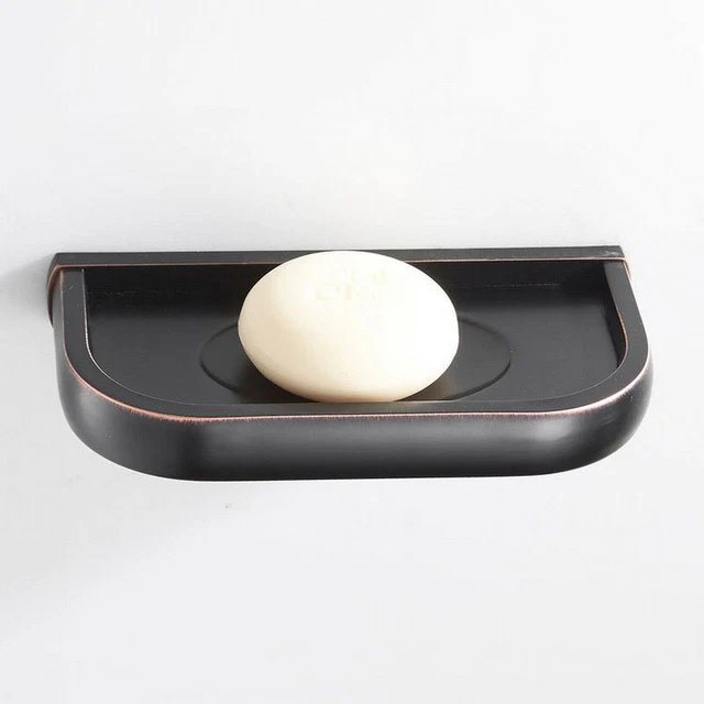 Oil Rubbed Bronze Wall Mounted Ceramic Soap Dish Holder Bathroom Accessories 2