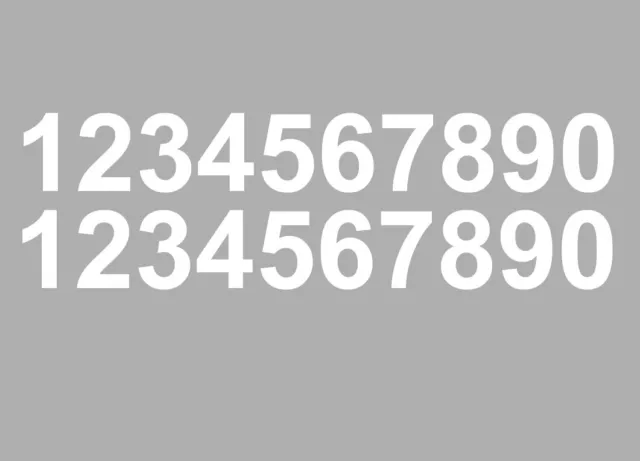 0-9 Vinyl Wettbewerbsnummern für Rennrallye MSA konform für Türquadrate x2