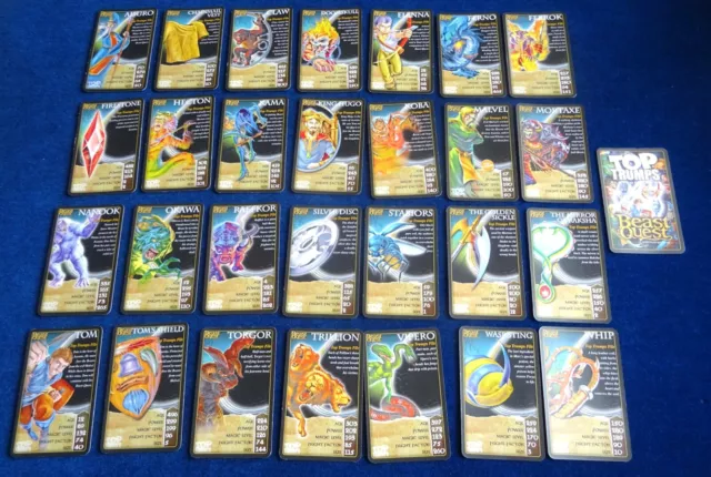 Top Trumps Multi-List Of Back Issue (2016?) “Beast Quest Single Cards"