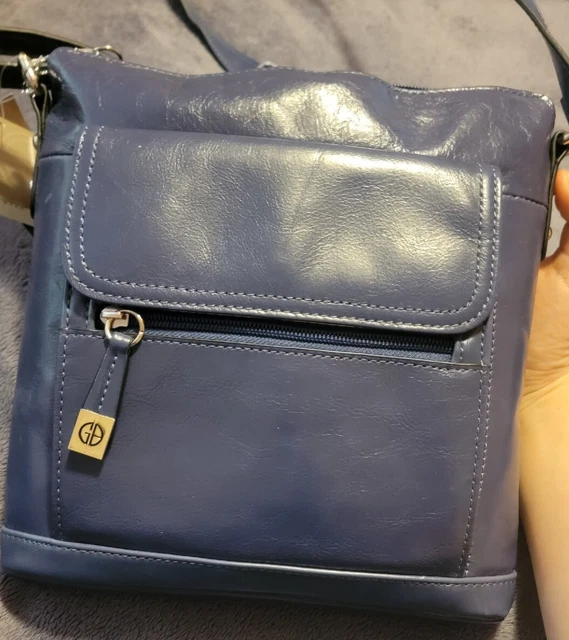 *Brand New* Genuine leather Purse, Blue Giani Bernini handbag