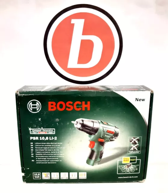 Bosch - Psr 10,8 Li-2 - Trapano Avvitatore Batteria Al Litio - Nuovo