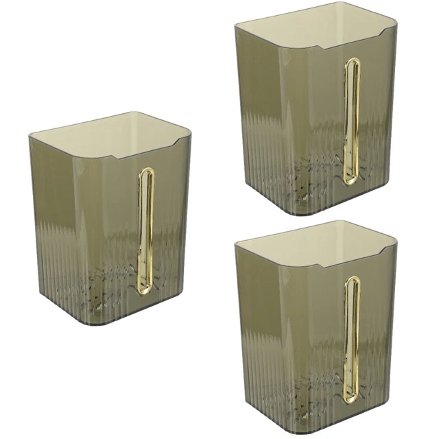 3 piezas Caja de tejidos de montaje en pared Dispensador de toallas de papel adhesivo soporte para toallas de papel