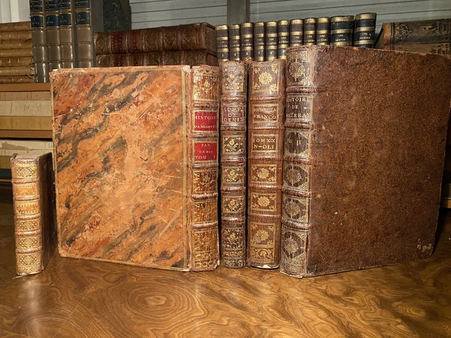 Lot livres anciens 17 18ème in-4. Histoire de France, Angleterre… Gravures David