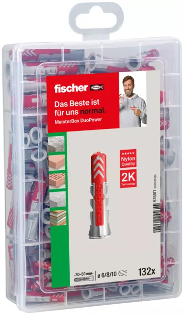 fischer Meister-Box Dübelsortiment DOUPOWER Universaldübel 132-teilig