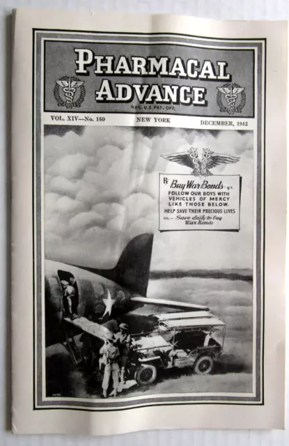 December, 1942 Pharmacal Advance Medical Journal War Bonds - E5H