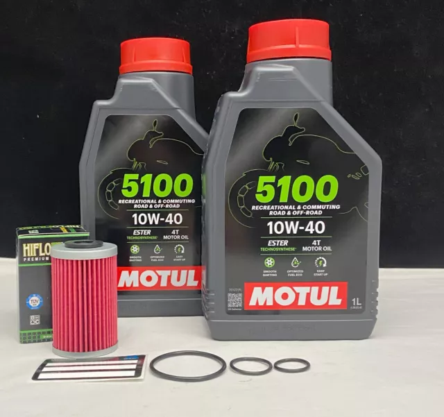 Service Kit passt f. KTM Duke 125 / RC 125 Ölwechsel Ölfilter+Motul 5100 10W40