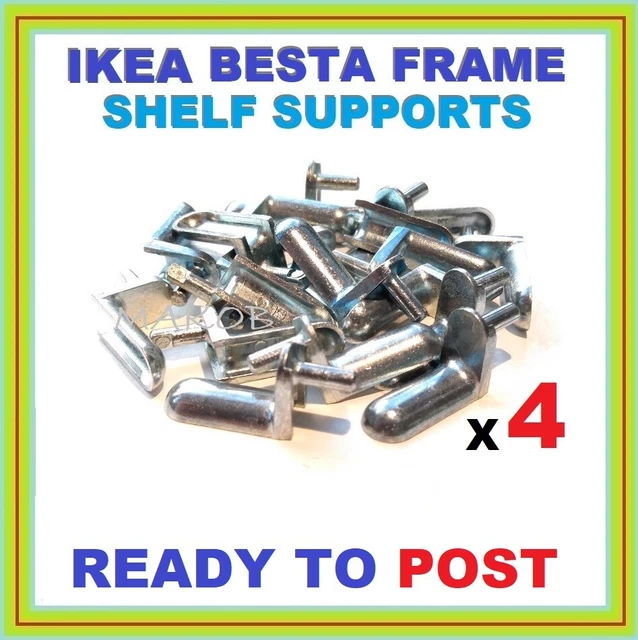 IKEA 113301 BESTA Shelf Support Pins Fixings Brackets original parts x4